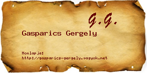 Gasparics Gergely névjegykártya